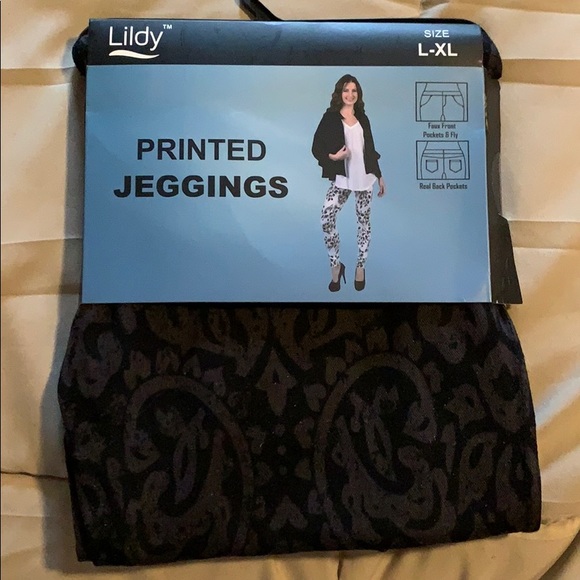 lildy printed jeggings